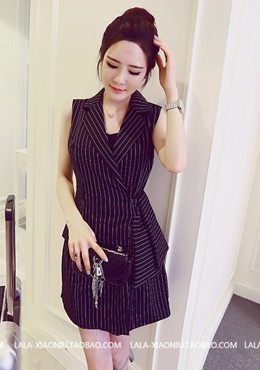 Đầm cổ vest không tay 249