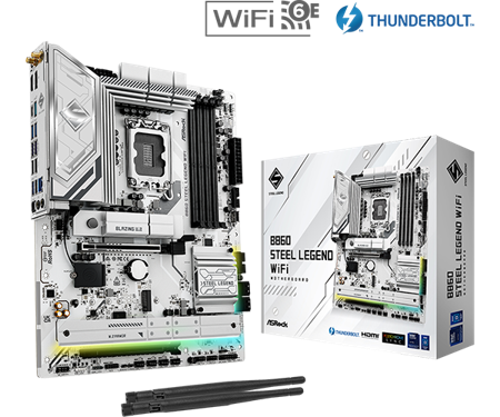ASRock B860 Steel Legend WiFi Motherboard - Thumbnail 3