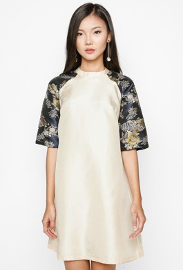 Tết Collection - Đầm Gấm An Dress Màu Nude
