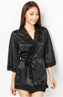 Áo Khoác Ngủ Phối Ren