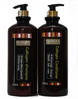 DẦU GỘI XẢ HANEDA COLLAGEN PHỤC HỒI TÓC HƯ TỔN 2000ML 