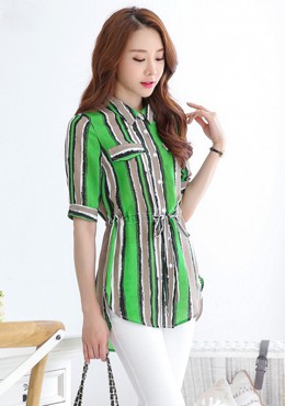 LS639 Áo sơ mi dáng dài phong cách trẻ