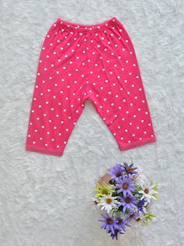 Quần Legging Bé Gái Cotton Trái Tim Hồng
