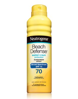 BEACH DEFENSE SPRAY BROAD SPECTRUM SPF 70 SUNSCREEN – NEUTROGENA