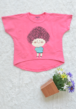 Áo Cotton Bé Gái Búp Bê Hồng Sen Đại 