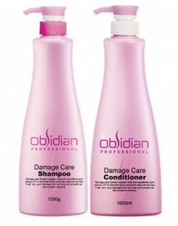  GỘI XẢ TÁI TẠO TÓC HƯ TỔN DAMAGE CARE OBSIDIAN 1000ML 