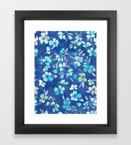 Khung Tranh Đồng Hoa Xanh Của Betty