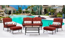 Hanover Outdoor Oceana Red 6 Piece Patio Set W/ Coffee Table