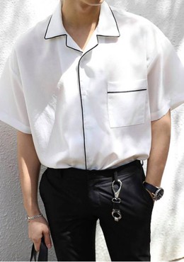 អាវដៃខ្លីពណ៌ស