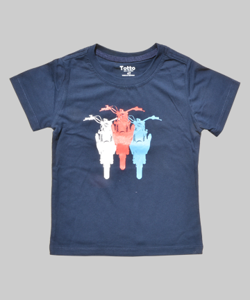 Áo Bé Trai In Xe Moto Chất Cotton Mềm Mát Đại Xanh Đen