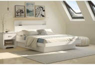 Basic White Queen Platform Bed