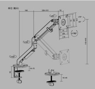 松能 Humanmotion 显示器支架机械臂T6-1G 银亚光类目
