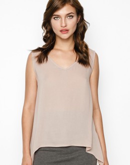 Áo Kiểu Nữ Màu Nude Hồng