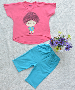 សំលៀកបំពាក់តុក្កតាក្មេងស្រីផ្កាឈូកពណ៌ផ្កាឈូក