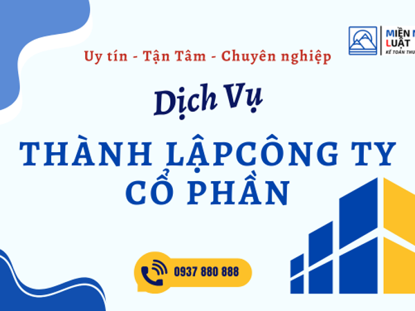 THÀNH LẬP CÔNG TY CỔ PHẦN