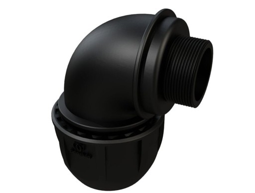 កែងមួលធ្មេញក្រៅ-Compression Male Elbow