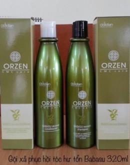CẶP GỘI XẢ PHỤC HỒI BABASU ORZEN - OBSIDIAN 320ML X 2 