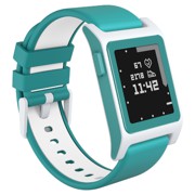 នាឡិកាឆ្លាតវៃ Pebble 2 HR - Aqua/White