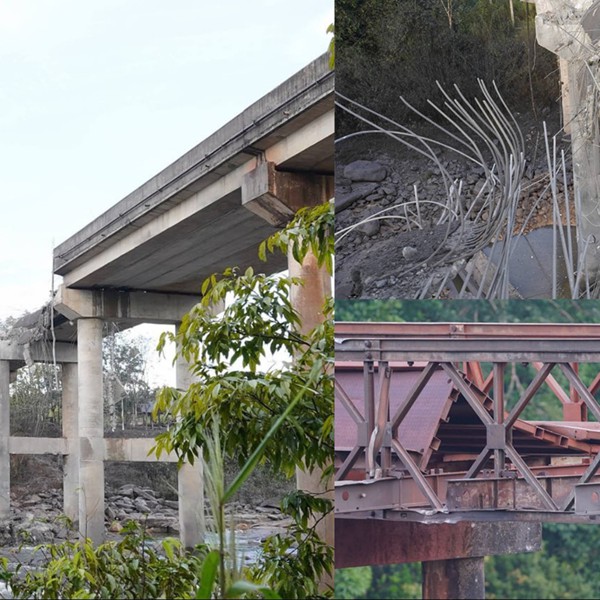 ទិដ្ឋភាពនៃការខូចខាត ស្ពានជ័យជម្នះ (មេទឹក) ដែលស្ថិតក្នុងឃុំថ្មដារ ស្រុកវាលវែង ខេត្តពោធិ៍សាត់ ដោយទាហានឈ្លានពានថៃ បានទម្លាក់គ្រាប់បែកដោយប្រើយន្តហោះ F-16