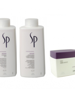 GỘI XẢ HẤP CHỮA TRỊ TÓC HƯ SP WELLA REPAIR MASK 