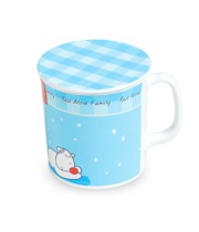 Ly có nắp Superware họa tiết gấu , CL 342-3.5 Trắng