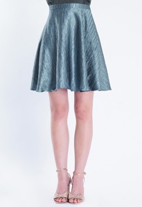 Váy Metalic Dập Nổi Màu Xanh Rêu