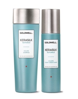 GỘI XẢ DẠNG BỌT TĂNG PHỒNG GOLDWELL KERASILK 250ML 