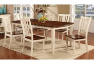 White & Cherry 5-Piece Dining Set - Dover Collection
