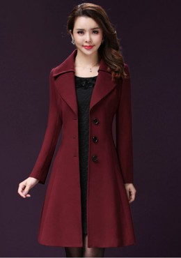 MT44 Áo khoác măng tô kaki cao cấp màu đỏ đun