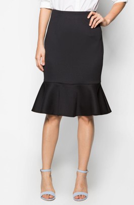 Chân Váy Midi Vạt Xòe