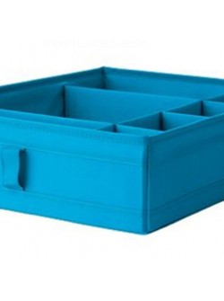 Hộp chia ngăn tủ Skubb màu đen, xanh tím IKEA