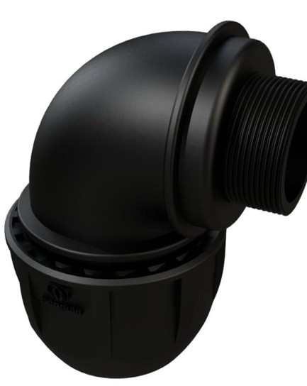 កែងមួលធ្មេញក្រៅ-Compression Male Elbow