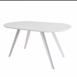 Bàn ăn chân kim loại, mặt gỗ