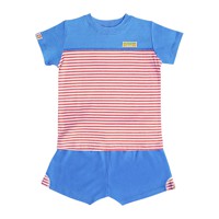 Bộ bo nam sọc ngang tay ngắn Vườn Xuân