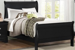 Black Twin Sleigh Bed - Mayville