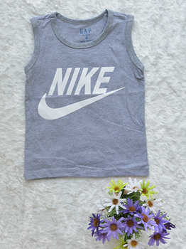 Áo Bé Trai Ba Lỗ Nike In Nhí Xám 