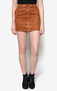 Chân Váy Mini Phối Khóa Kéo