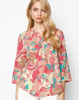 Áo Kiểu In Họa Tiết