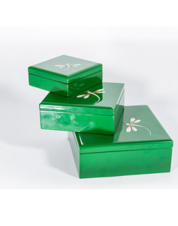 Bộ 3 hộp Chuồn chuồn sơn mài