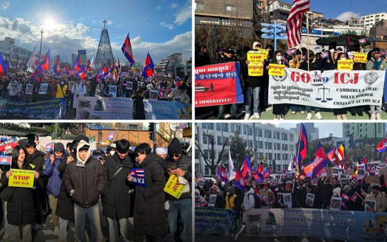 សហគមន៍​ខ្មែរ​នៅ​កូរ៉េ​ខាងត្បូង​ជាង ២​ពាន់​នាក់​ប្រមូលផ្តុំ​គ្នា​ធ្វើ​បាតុកម្ម​សម្តែង​មតិ​ថ្កោលទោស​ការ​ឈ្លានពាន​យ៉ាង​សាហាវព្រៃផ្សៃ​របស់​កងទ័ព​ថៃ​មក​លើ​ដែន​អធិបតេយ្យ​កម្ពុជា