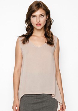 Áo Kiểu Nữ Màu Nude Hồng