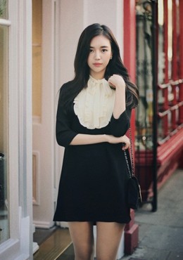 Đầm tiểu thư xếp ly