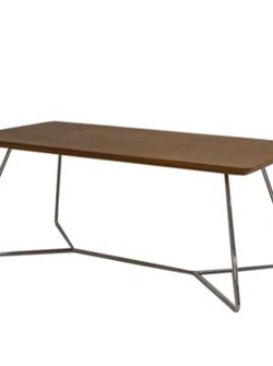 Bàn trà, Mặt gỗ chân thép chống gỉ 10