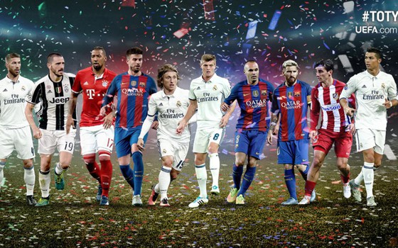 UEFA បាន​ប្រកាស​ជា​ផ្លូវការ​នូវ​ក្រុម​ល្អ​បំផុត​ប្រចាំ​ឆ្នាំ ២០១៦