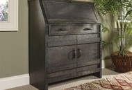 Descano Distressed Chocolate Brown Drop Lid Desk