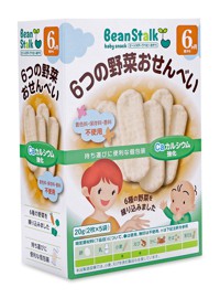   BÁNH GẠO RAU CỦ BEAN STALK 20G 6M