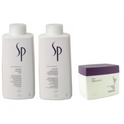 GỘI XẢ HẤP CAO CẤP CHỮA TRỊ TÓC HƯ SP WELLA 