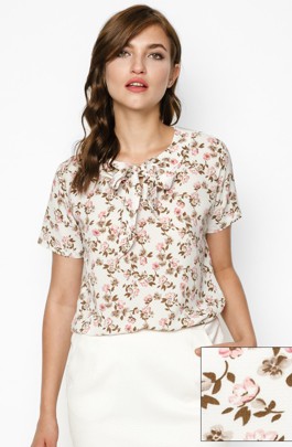 Áo Kiểu Phối Nơ