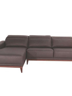 Sofa da Malaysia góc trái , màu socola 