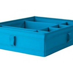 Hộp chia ngăn tủ Skubb màu đen, xanh tím IKEA
